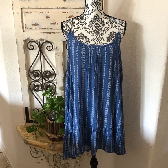 Exist Dresses & Skirts - Exist blue and white strap dress